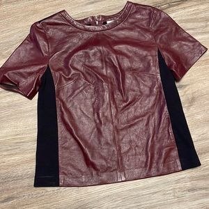 Halogen front leather top size extra small